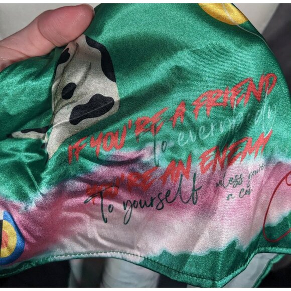 Brisato Studio Unique Green Art Icons Square Scarf - Picture 9 of 14